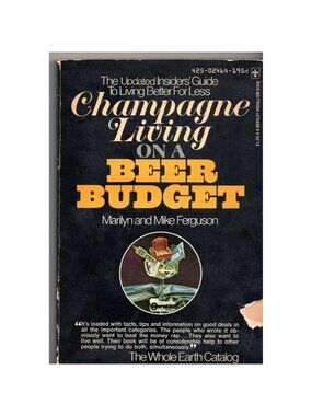 Champagne Living on a Beer Budget 1973 Vintage Guide Book Counterculture